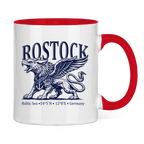 Keramik-Tasse zweifarbig  "Rostock-Greif" #562