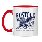 Keramik-Tasse zweifarbig  "Rostock-Greif" #562