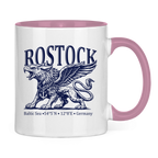 Keramik-Tasse zweifarbig  "Rostock-Greif" #562