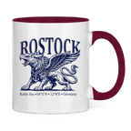 Keramik-Tasse zweifarbig  "Rostock-Greif" #562