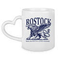 Keramik-Tasse mit Herzhenkel    "Rostock-Greif" #562