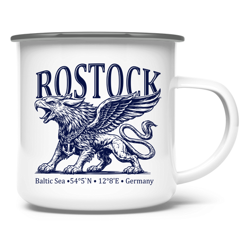 Emaille Tasse    "Rostock-Greif" #562