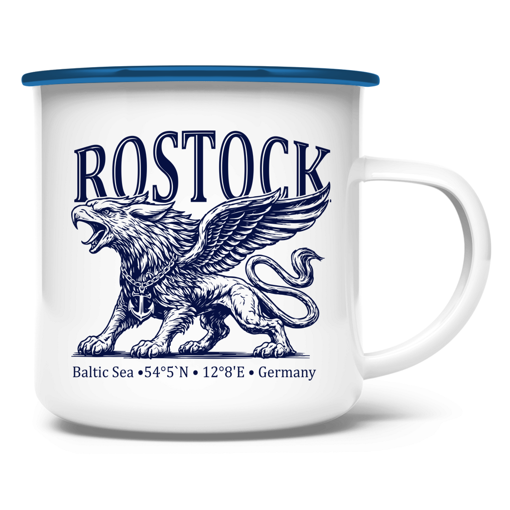 Emaille Tasse    "Rostock-Greif" #562