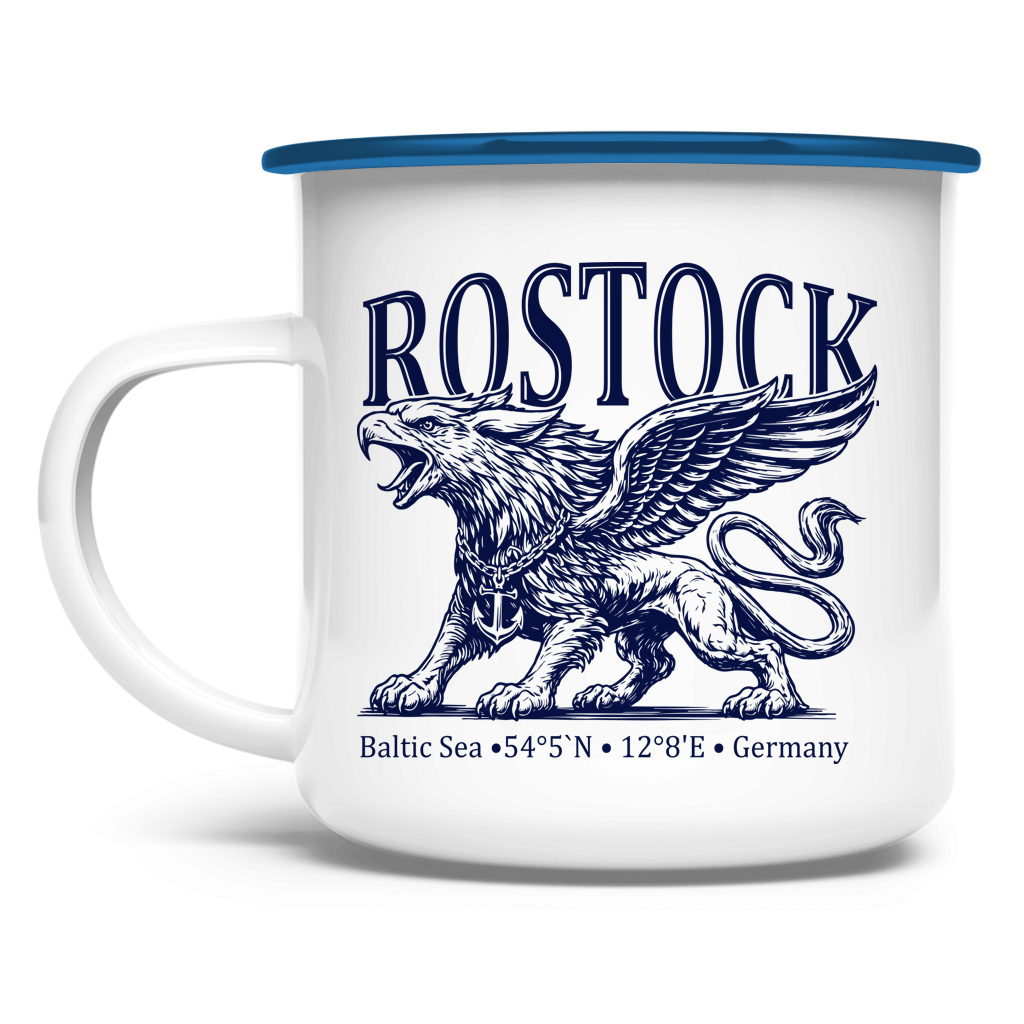 Emaille Tasse    "Rostock-Greif" #562