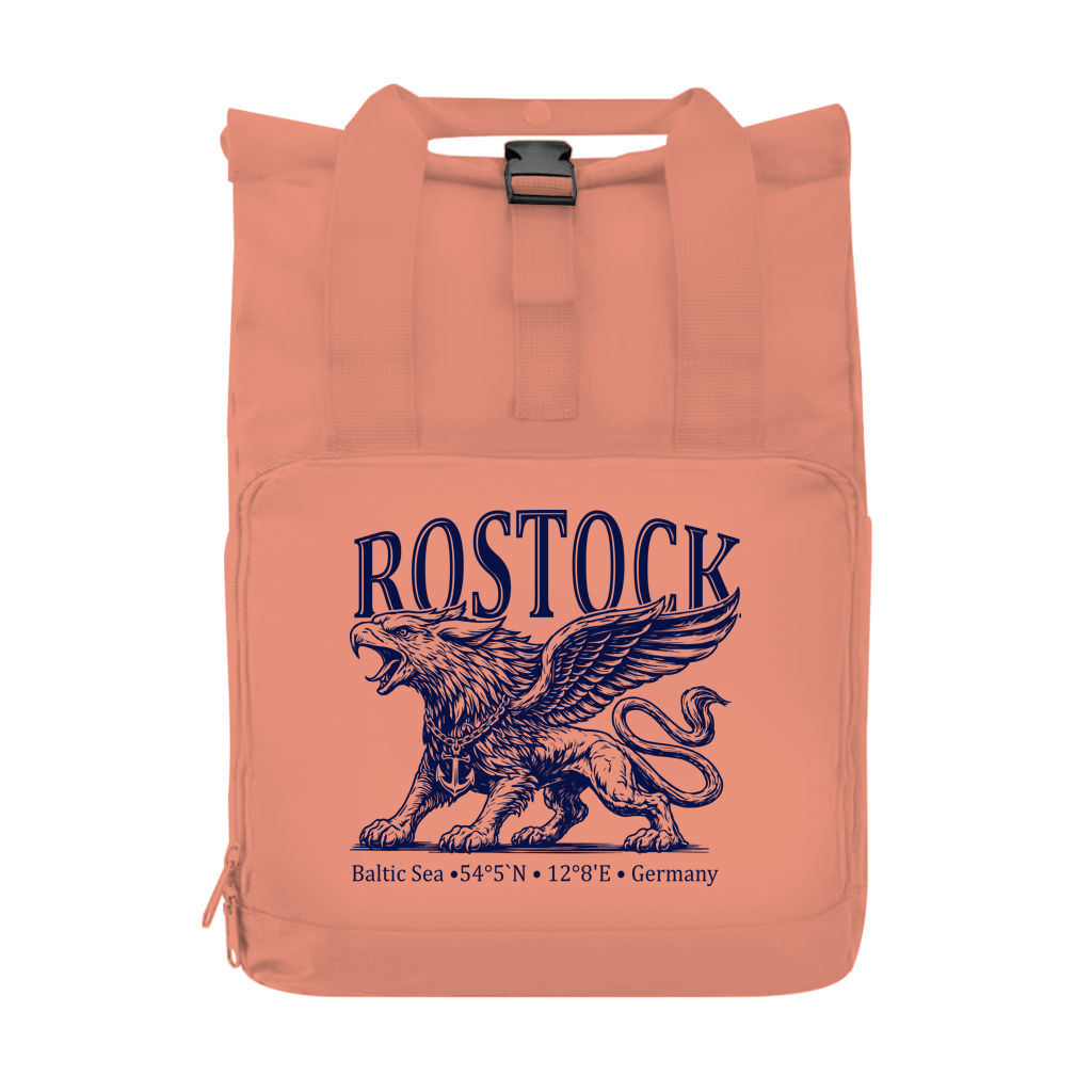 Rucksack mit Seitentasche   "Rostock-Greif" #562 Gr. S