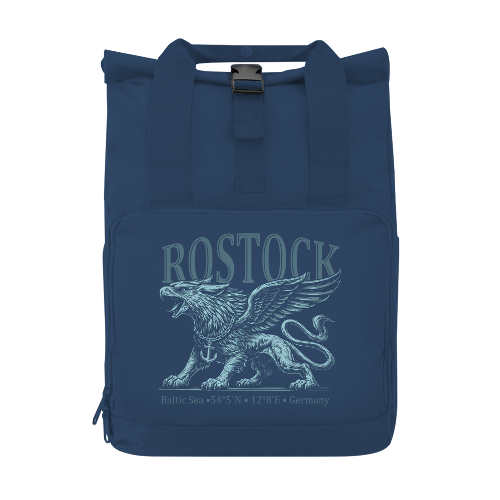 Rucksack mit Seitentasche   "Rostock-Greif" #562 Gr. S