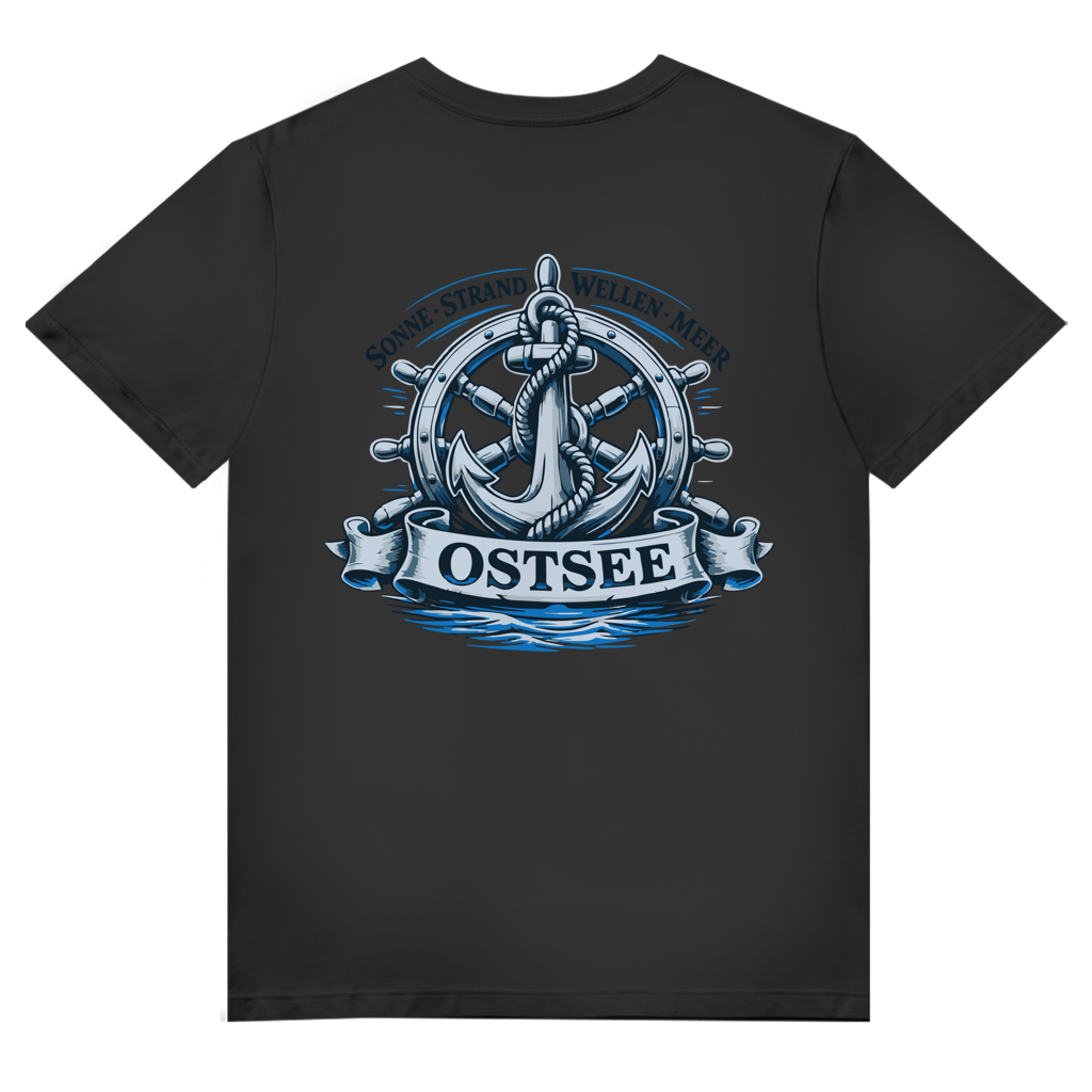 T-Shirt Herren V-Neck  "Ostsee Anker" #559