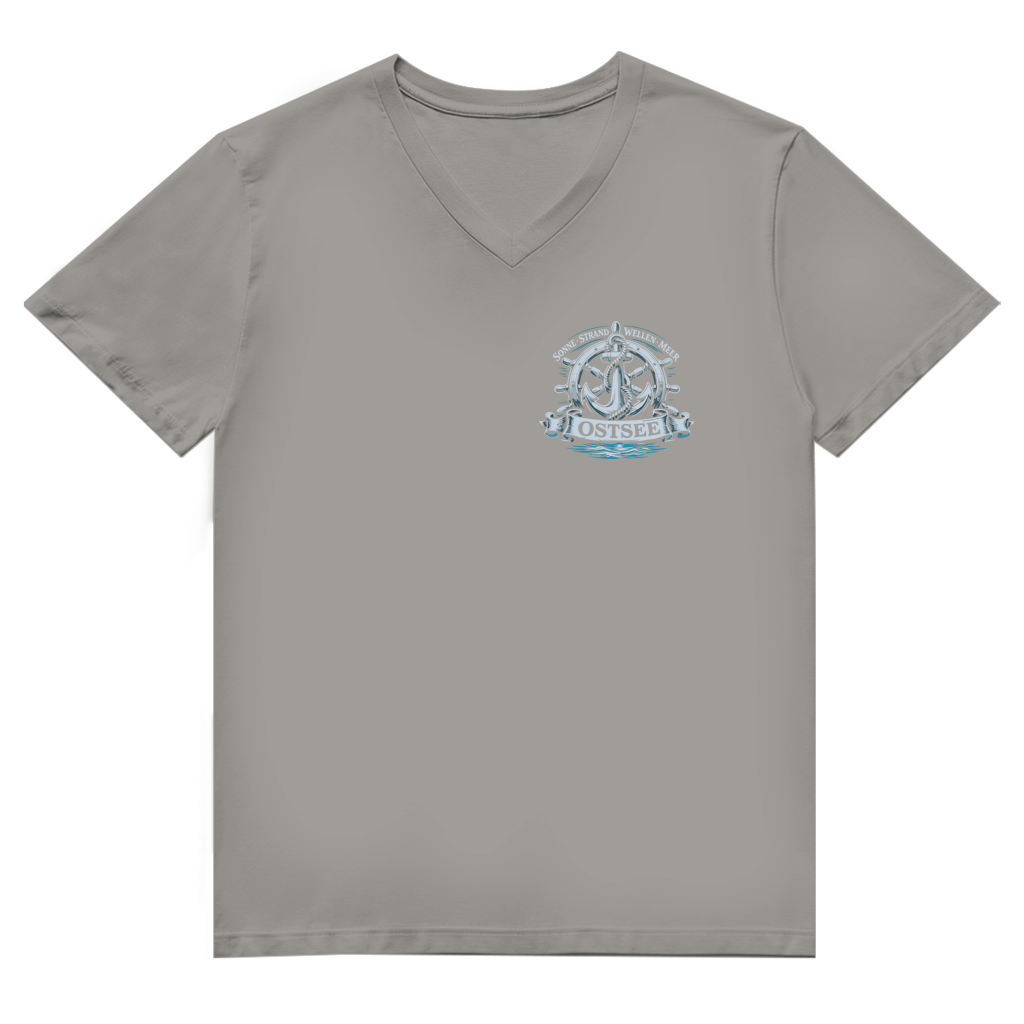 T-Shirt Herren V-Neck  "Ostsee Anker" #559