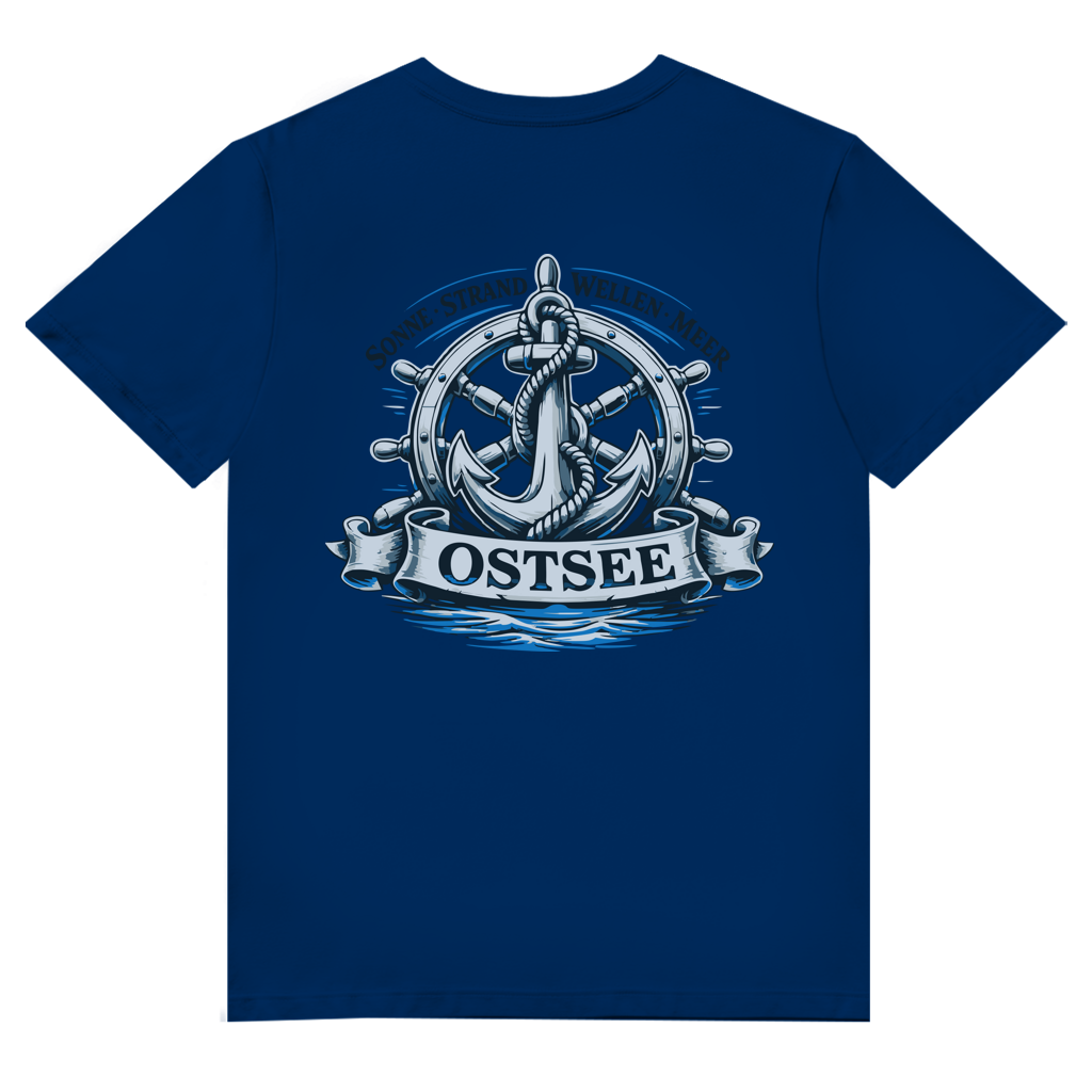 T-Shirt Herren V-Neck  "Ostsee Anker" #559