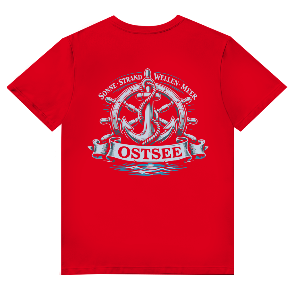 T-Shirt Herren V-Neck  "Ostsee Anker" #559
