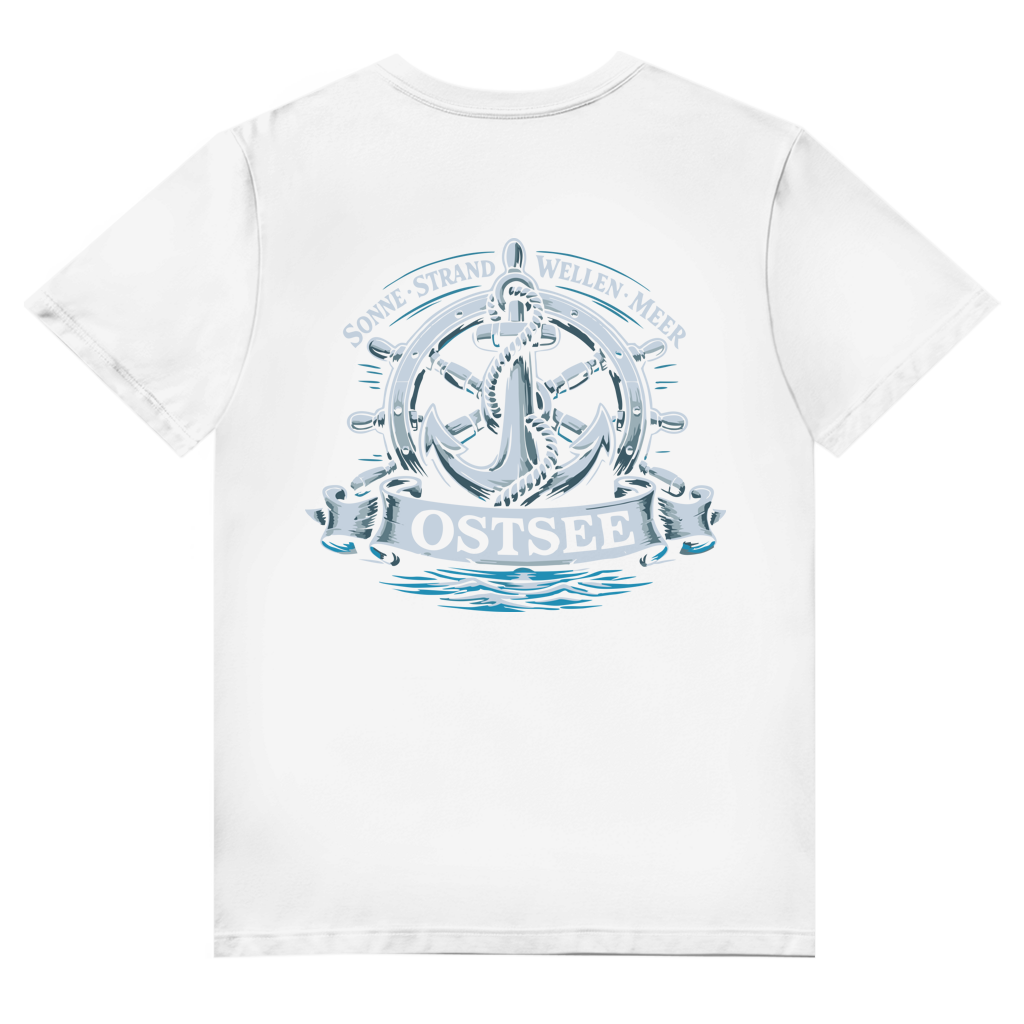 T-Shirt Herren V-Neck  "Ostsee Anker" #559