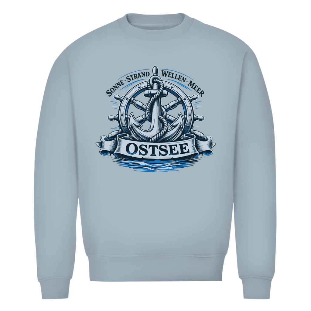 Sweatshirt Herren "Ostsee Anker" #559 - einseitiger Druck