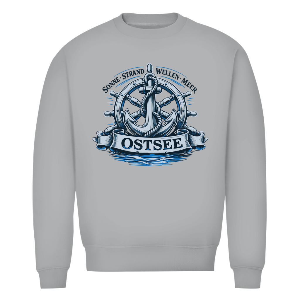 Sweatshirt Herren "Ostsee Anker" #559 - einseitiger Druck