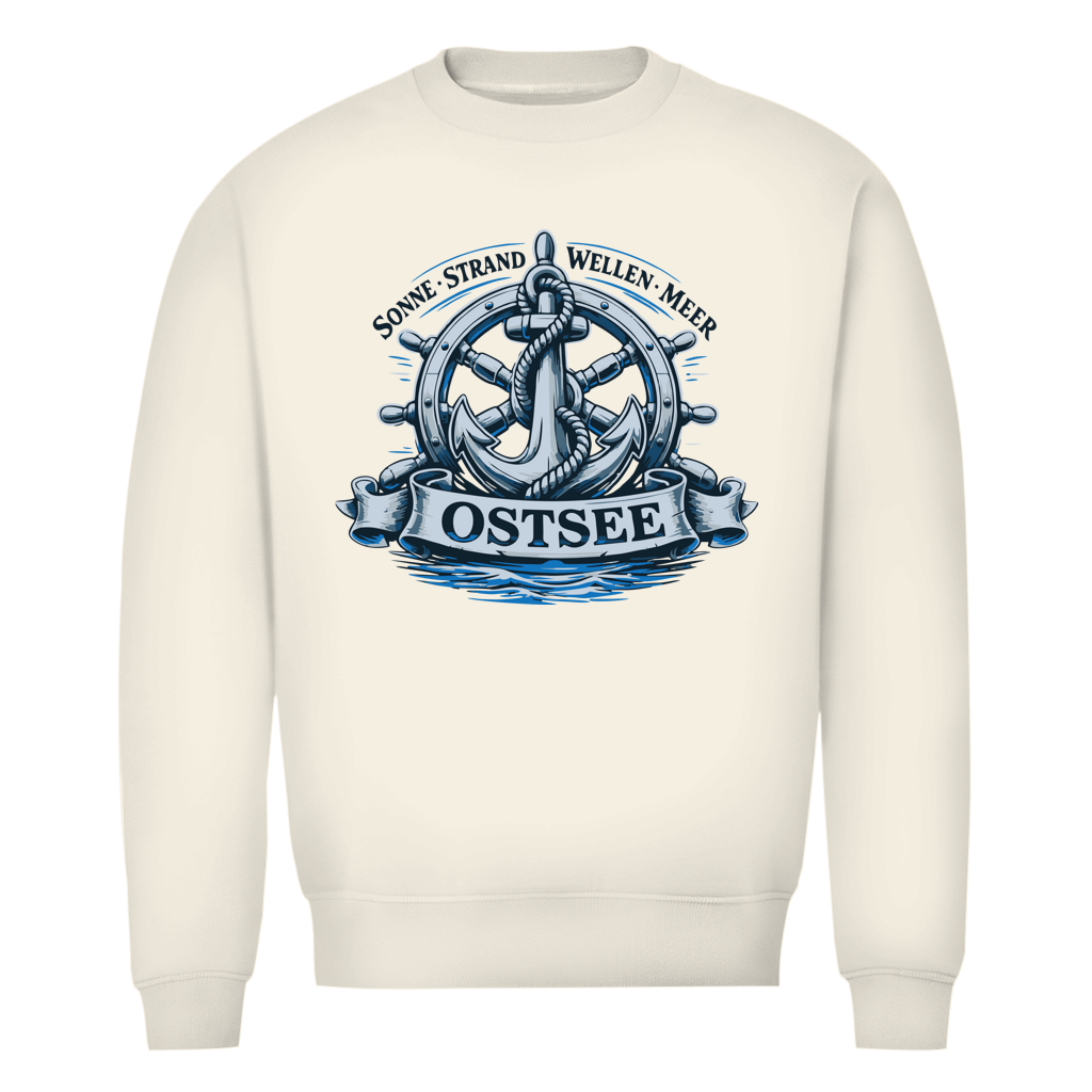 Sweatshirt Herren "Ostsee Anker" #559 - einseitiger Druck