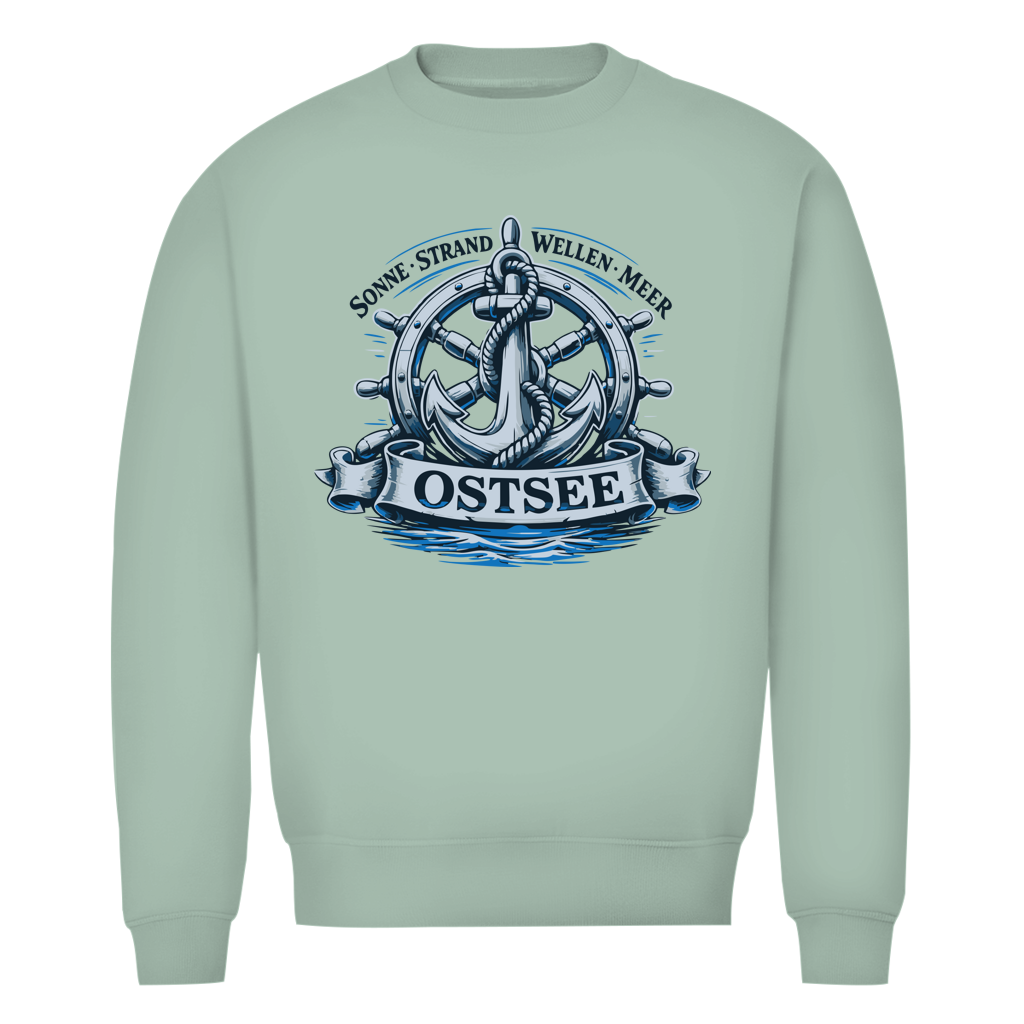Sweatshirt Herren "Ostsee Anker" #559 - einseitiger Druck