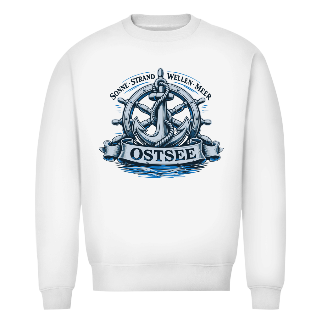 Sweatshirt Herren "Ostsee Anker" #559 - einseitiger Druck