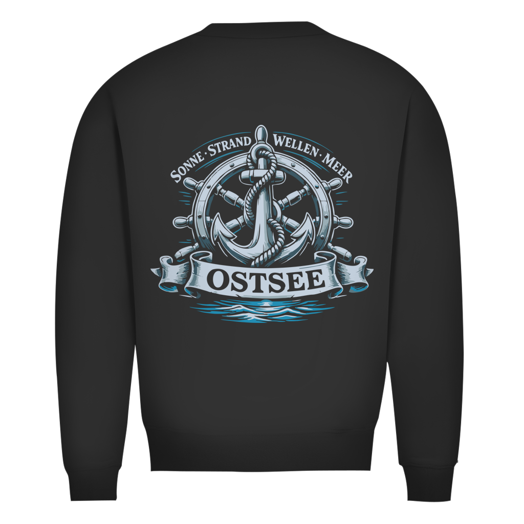Sweatshirt Herren "Ostsee Anker" #559 - beidseitiger Druck