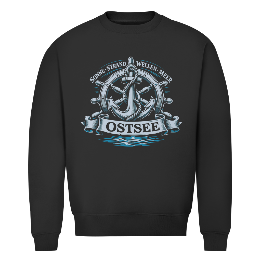 Sweatshirt Herren "Ostsee Anker" #559 - beidseitiger Druck