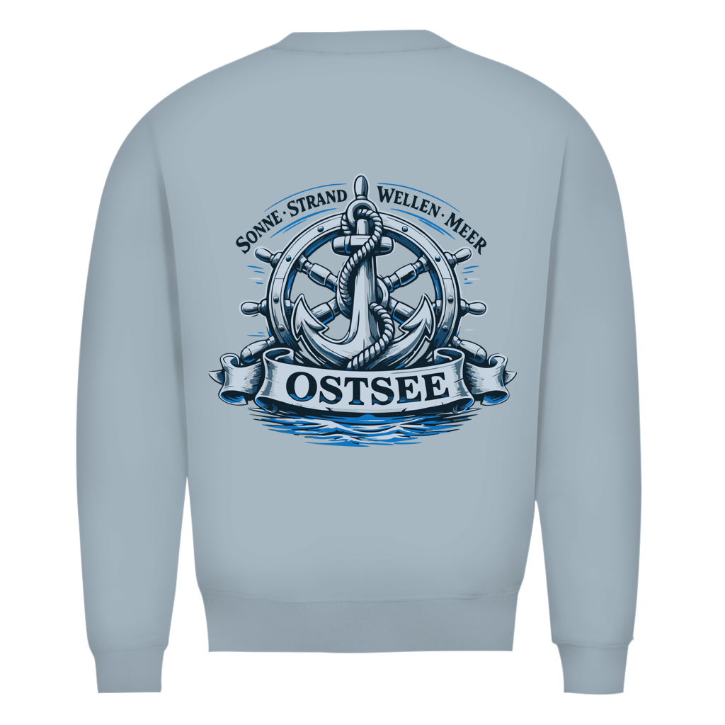 Sweatshirt Herren "Ostsee Anker" #559 - beidseitiger Druck