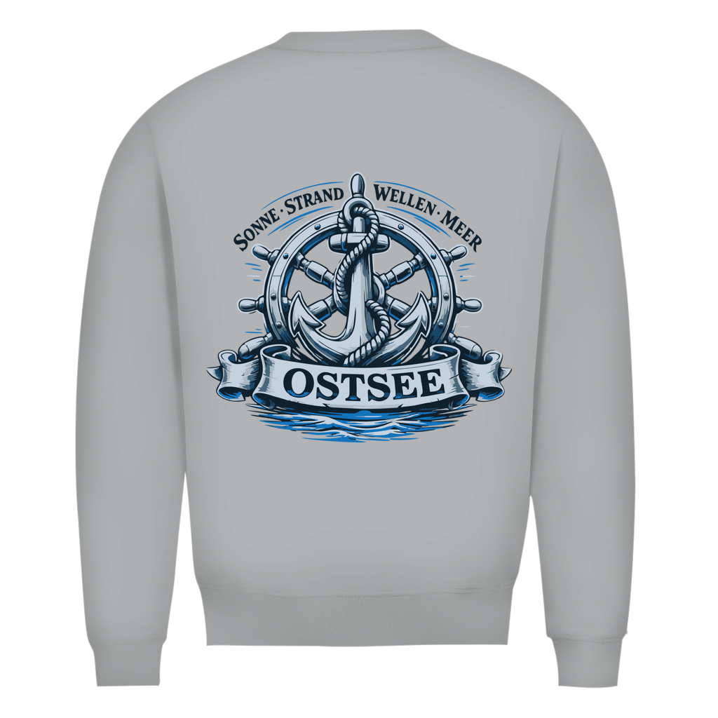 Sweatshirt Herren "Ostsee Anker" #559 - beidseitiger Druck