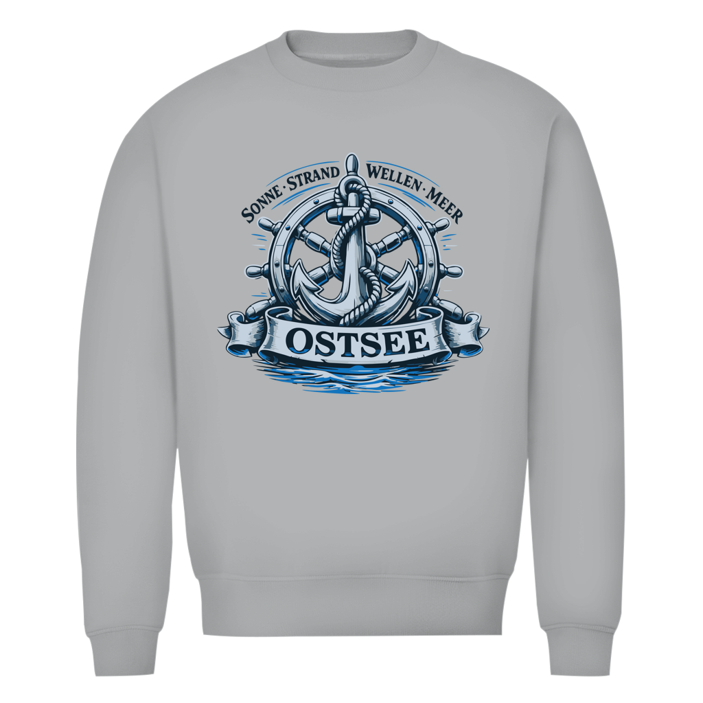Sweatshirt Herren "Ostsee Anker" #559 - beidseitiger Druck