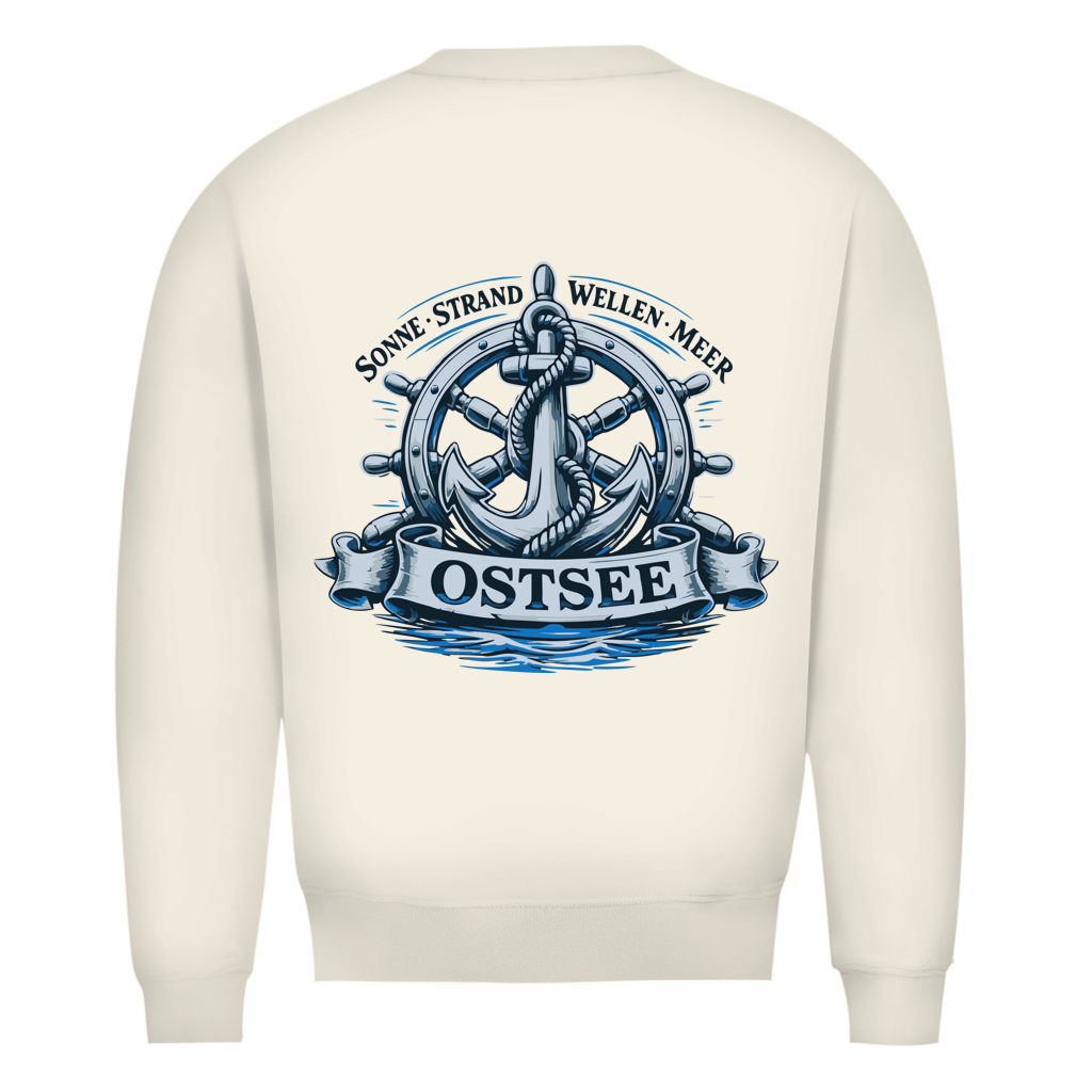 Sweatshirt Herren "Ostsee Anker" #559 - beidseitiger Druck