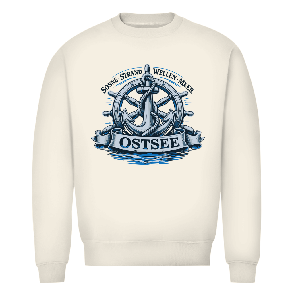 Sweatshirt Herren "Ostsee Anker" #559 - beidseitiger Druck