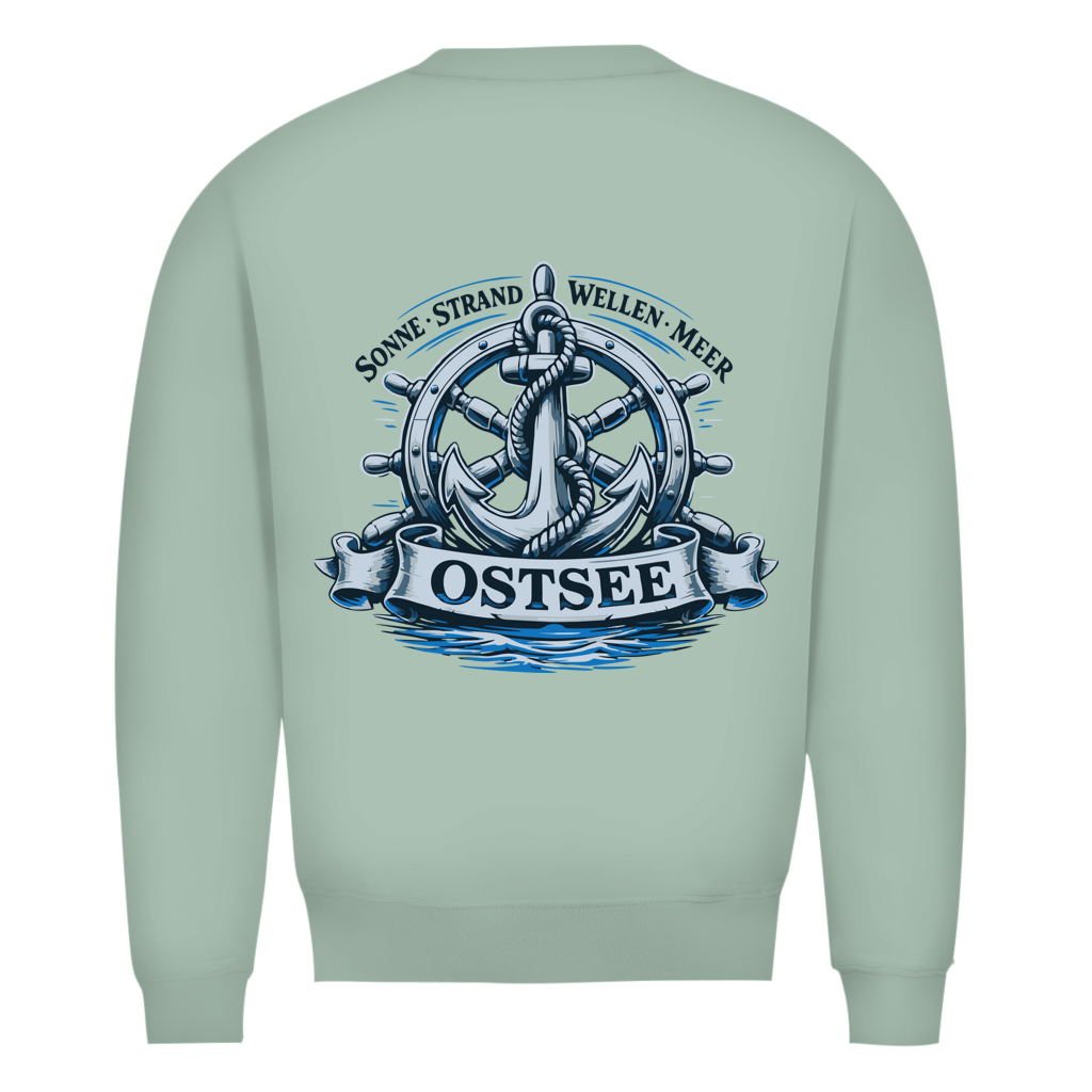 Sweatshirt Herren "Ostsee Anker" #559 - beidseitiger Druck