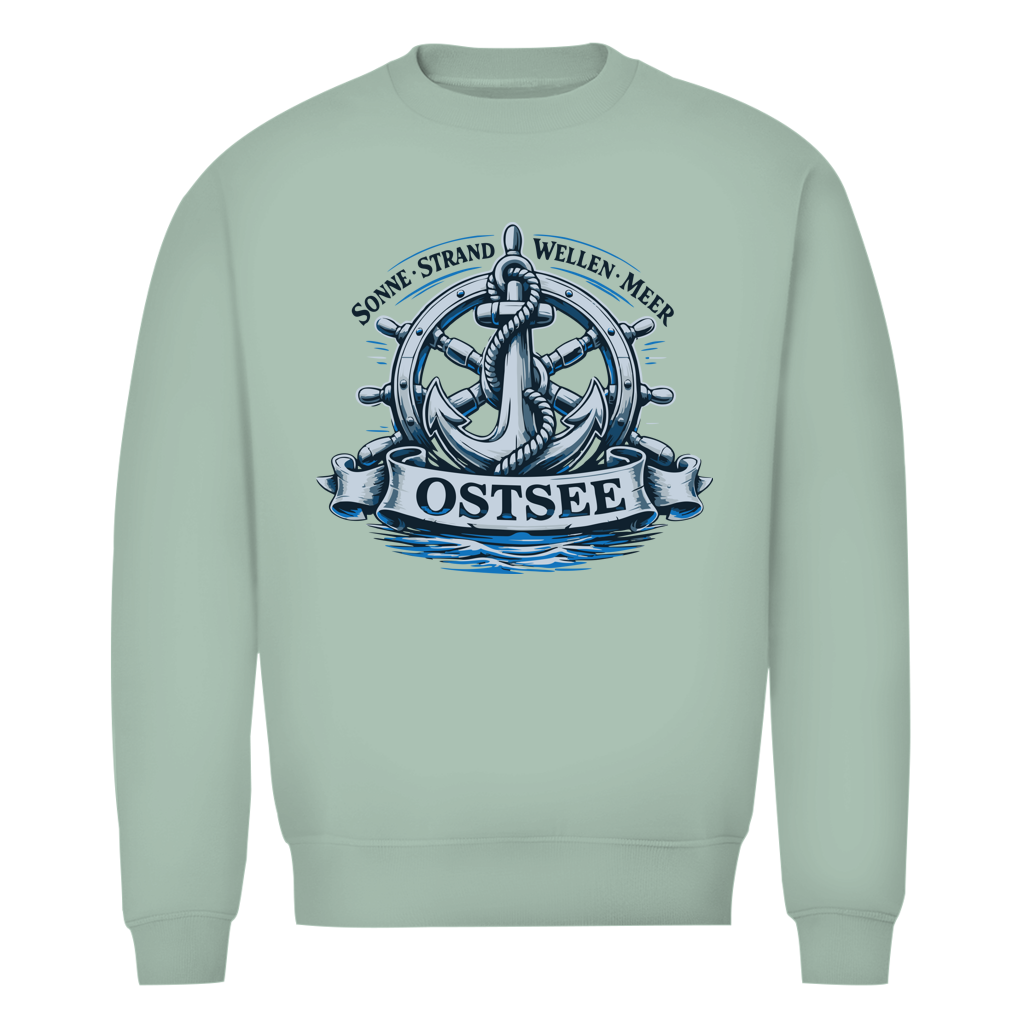 Sweatshirt Herren "Ostsee Anker" #559 - beidseitiger Druck