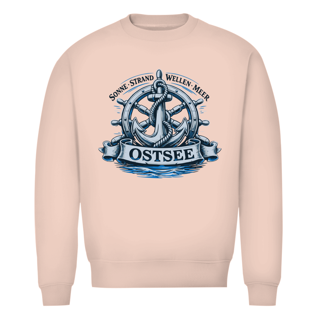 Sweatshirt Herren "Ostsee Anker" #559 - beidseitiger Druck