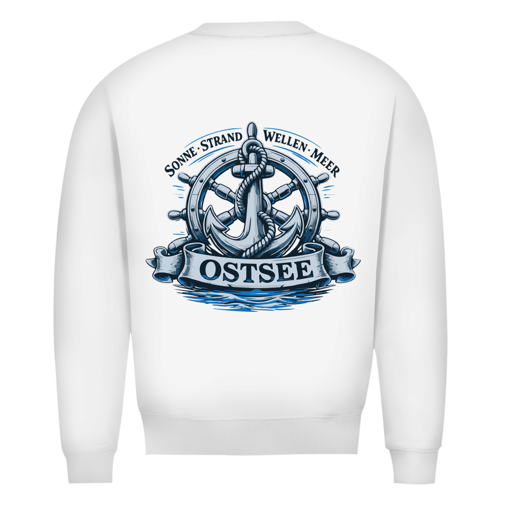Sweatshirt Herren "Ostsee Anker" #559 - beidseitiger Druck