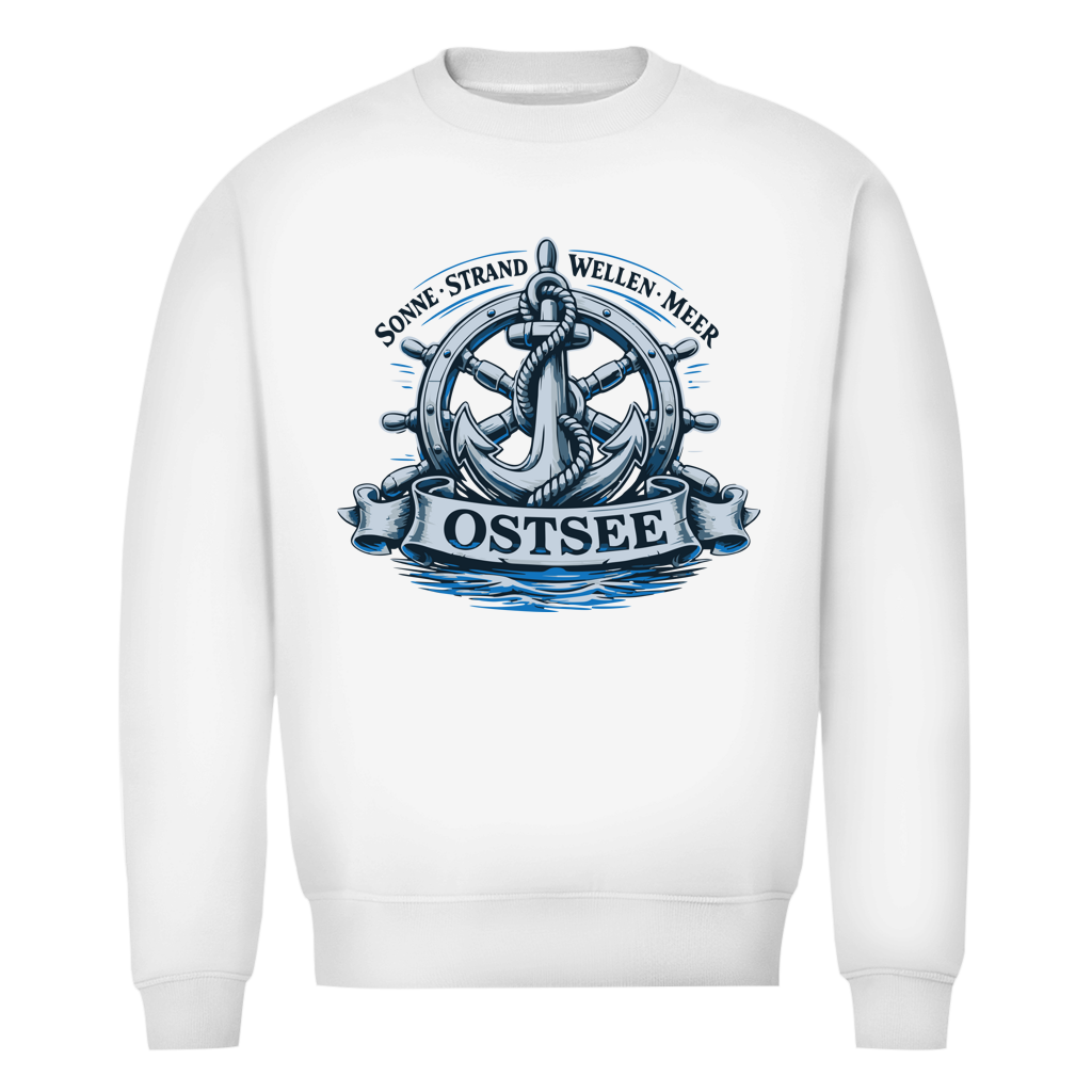 Sweatshirt Herren "Ostsee Anker" #559 - beidseitiger Druck