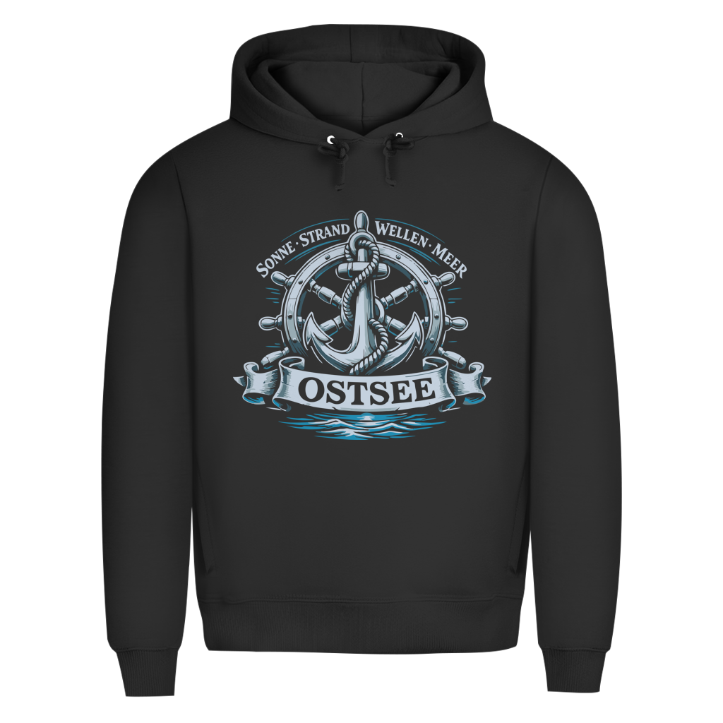 Hoodie Herren  "Ostsee Anker" #559 - einseitiger Druck