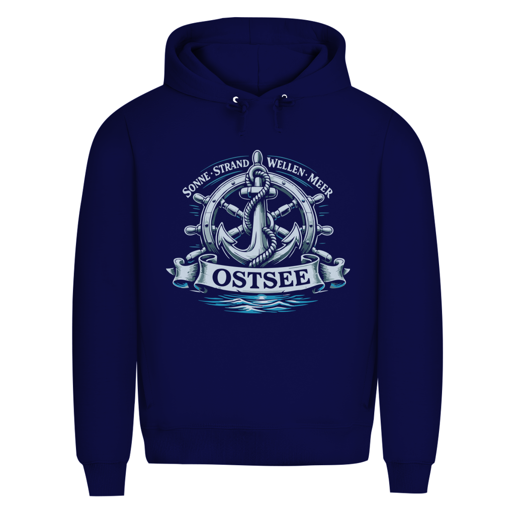 Hoodie Herren  "Ostsee Anker" #559 - einseitiger Druck