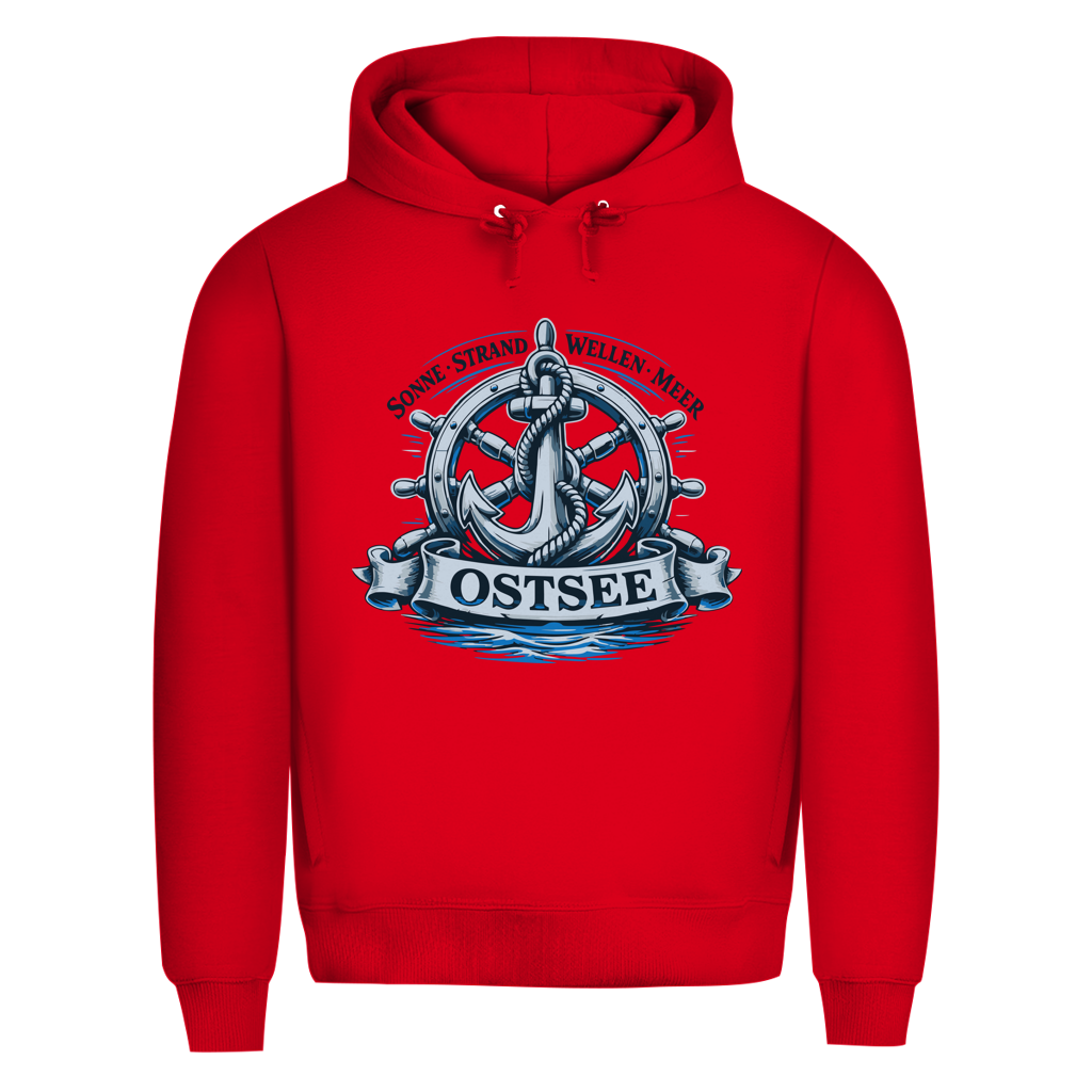 Hoodie Herren  "Ostsee Anker" #559 - einseitiger Druck
