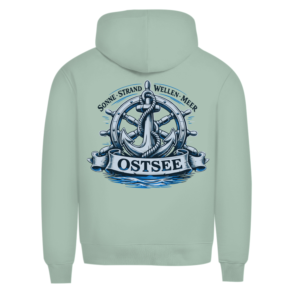 Hoodie Herren  "Ostsee Anker" #559 - beidseitiger Druck