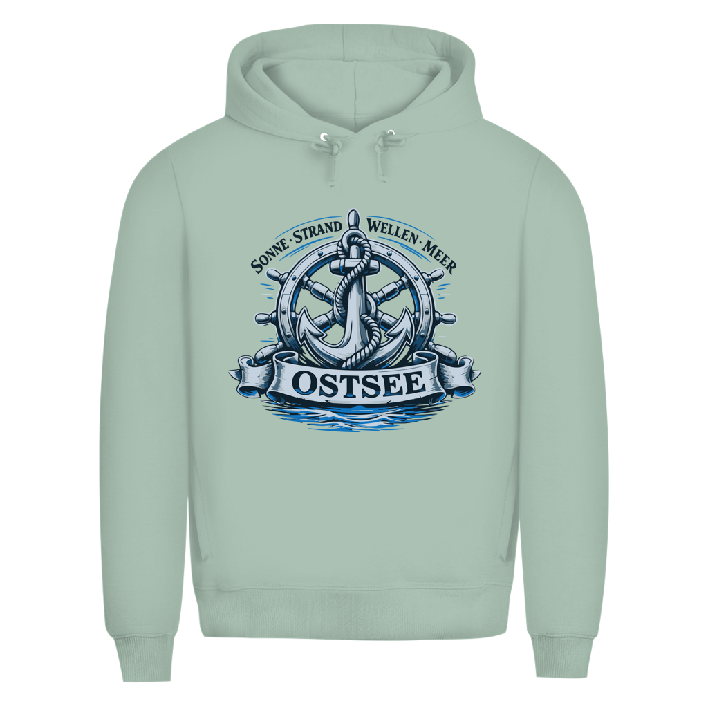 Hoodie Herren  "Ostsee Anker" #559 - beidseitiger Druck