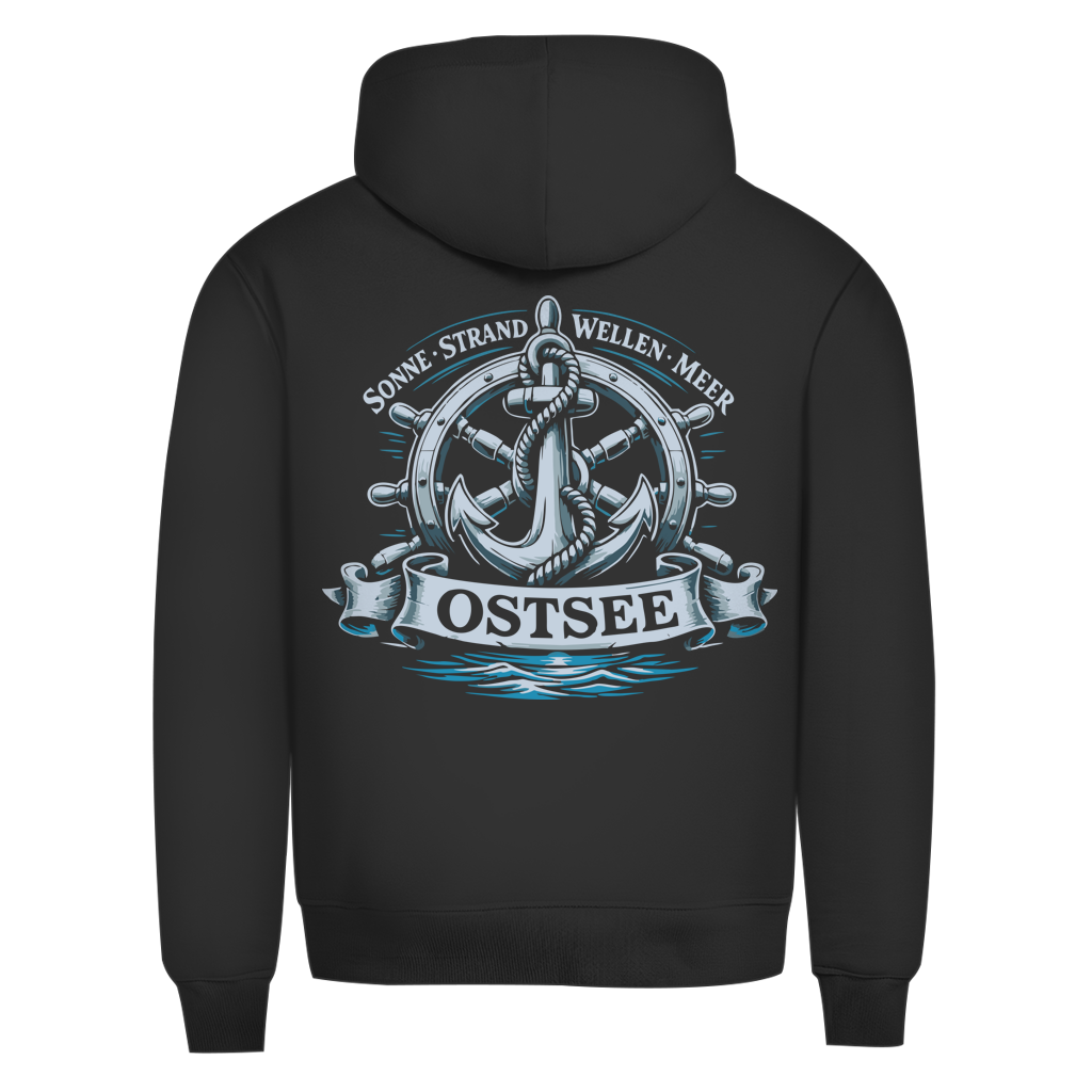 Hoodie Herren  "Ostsee Anker" #559 - beidseitiger Druck