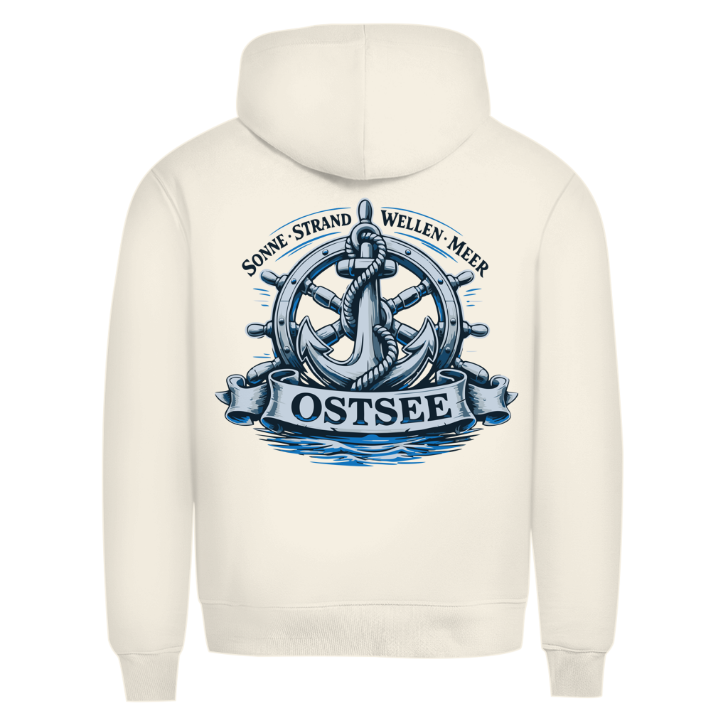Hoodie Herren  "Ostsee Anker" #559 - beidseitiger Druck