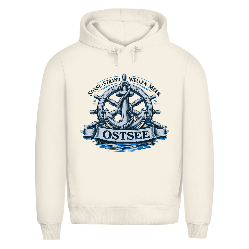 Hoodie Herren  "Ostsee Anker" #559 - beidseitiger Druck