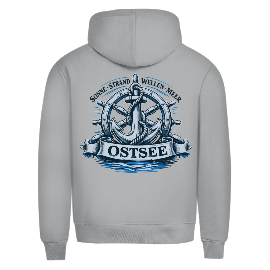 Hoodie Herren  "Ostsee Anker" #559 - beidseitiger Druck