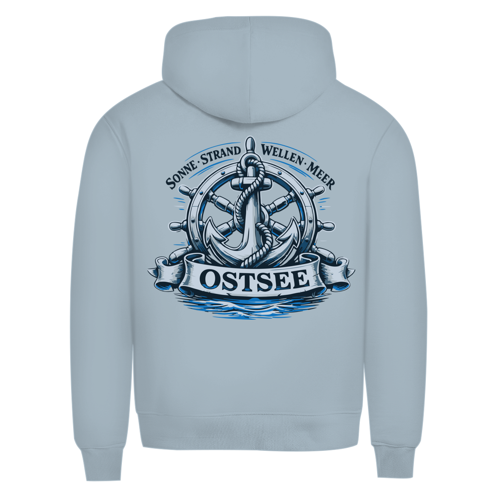 Hoodie Herren  "Ostsee Anker" #559 - beidseitiger Druck