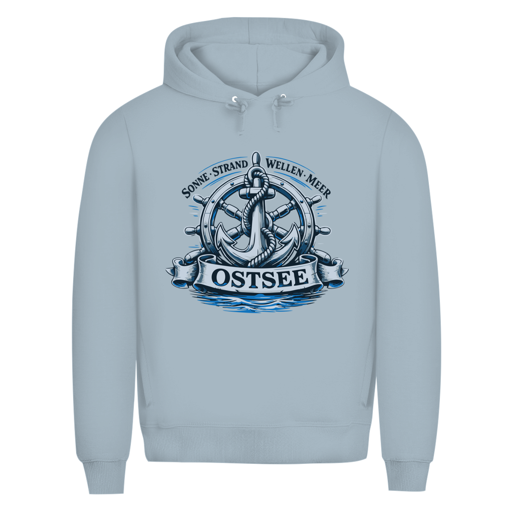 Hoodie Herren  "Ostsee Anker" #559 - beidseitiger Druck