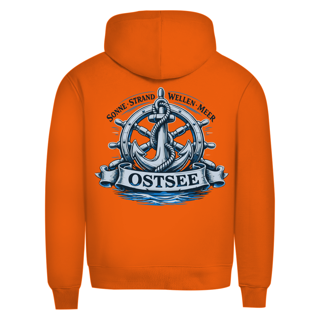 Hoodie Herren  "Ostsee Anker" #559 - beidseitiger Druck