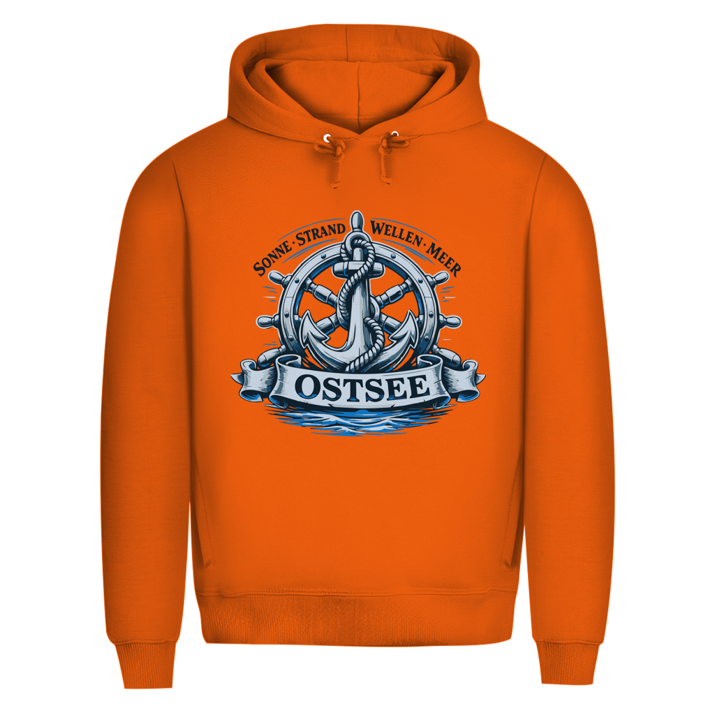 Hoodie Herren  "Ostsee Anker" #559 - beidseitiger Druck