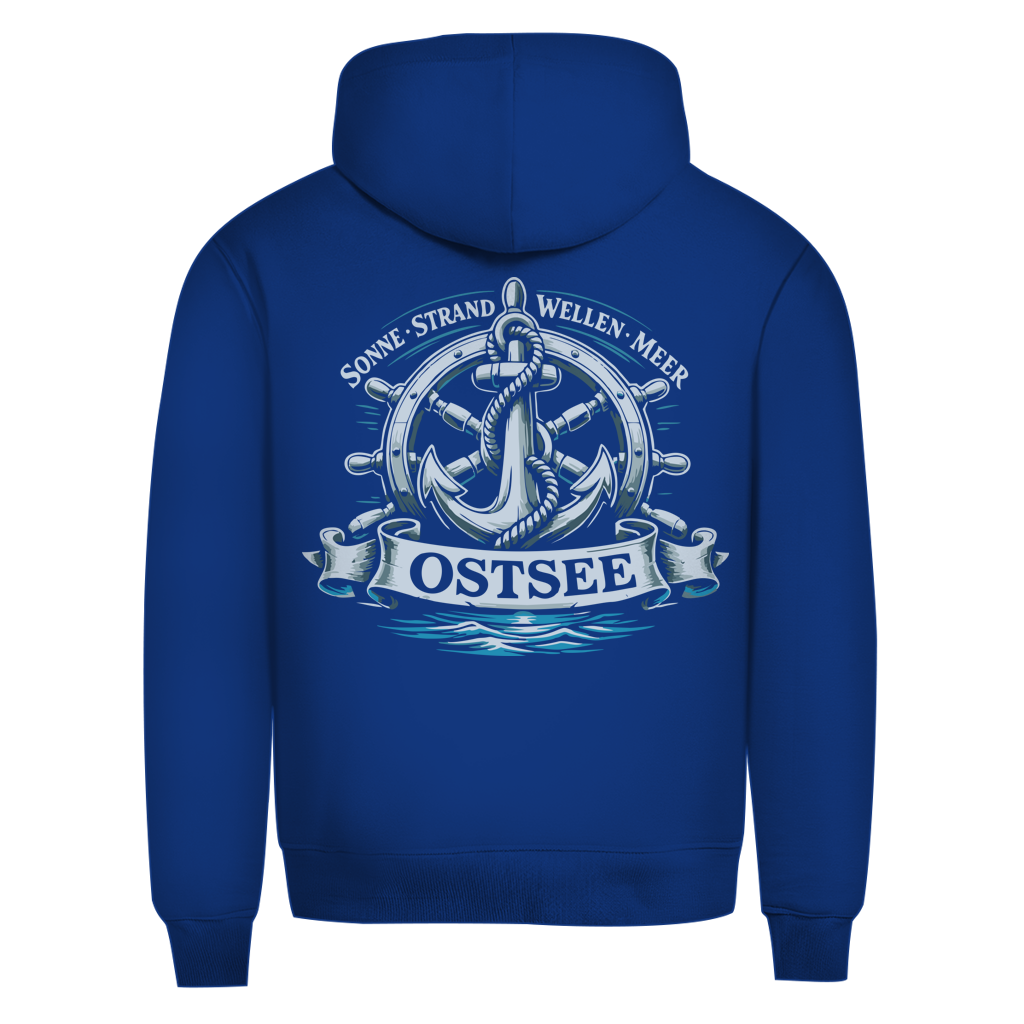 Hoodie Herren  "Ostsee Anker" #559 - beidseitiger Druck