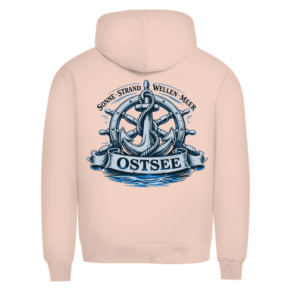 Hoodie Herren  "Ostsee Anker" #559 - beidseitiger Druck