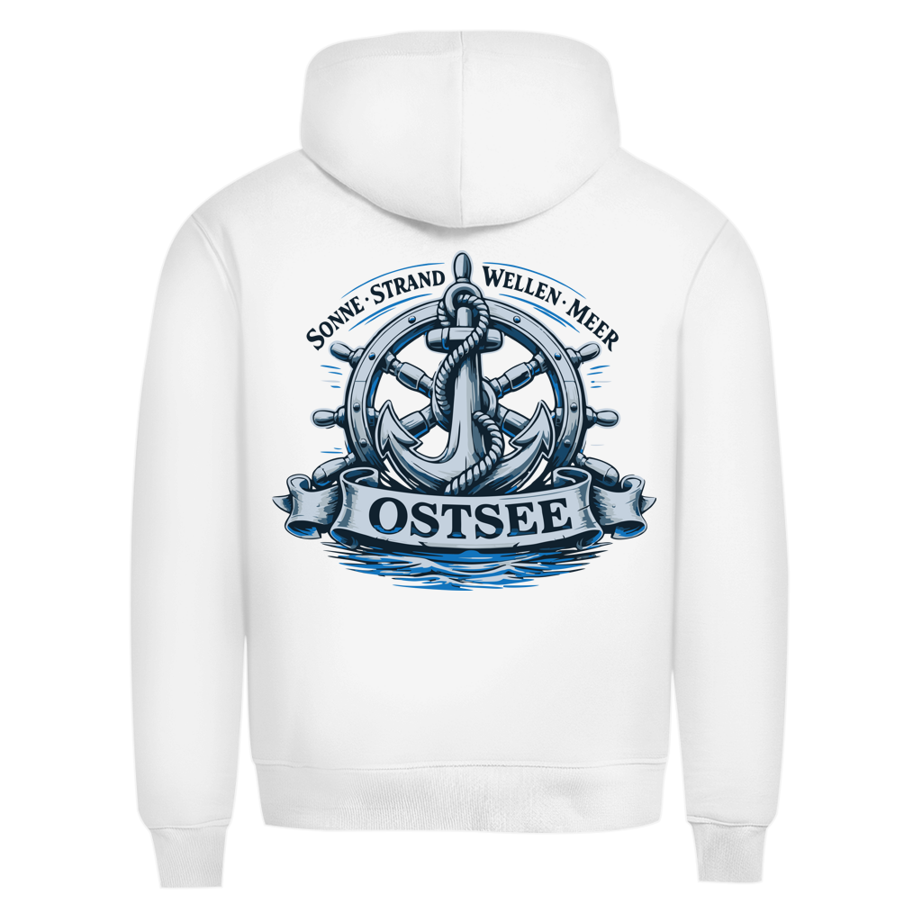 Hoodie Herren  "Ostsee Anker" #559 - beidseitiger Druck