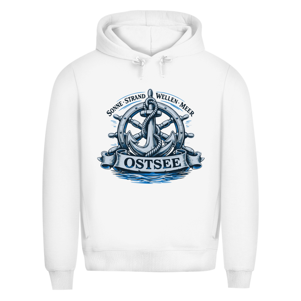 Hoodie Herren  "Ostsee Anker" #559 - beidseitiger Druck
