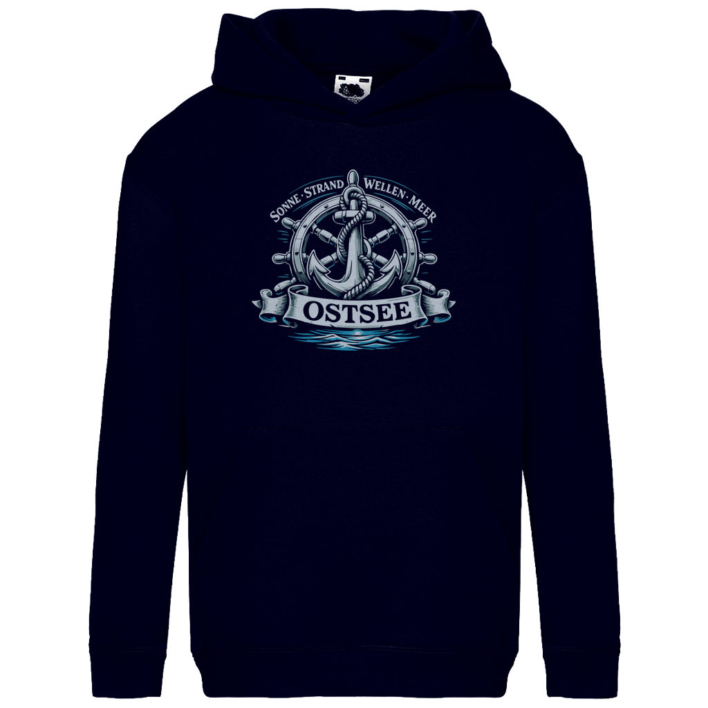 Hoodie Kinder  "Ostsee Anker" #559 - einseitiger Druck
